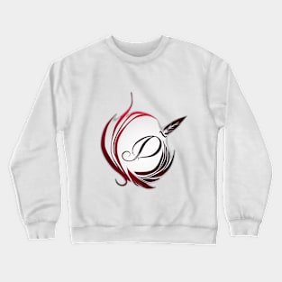 Elegant Feather Quill and Ink Swirl Design No. 444 Crewneck Sweatshirt